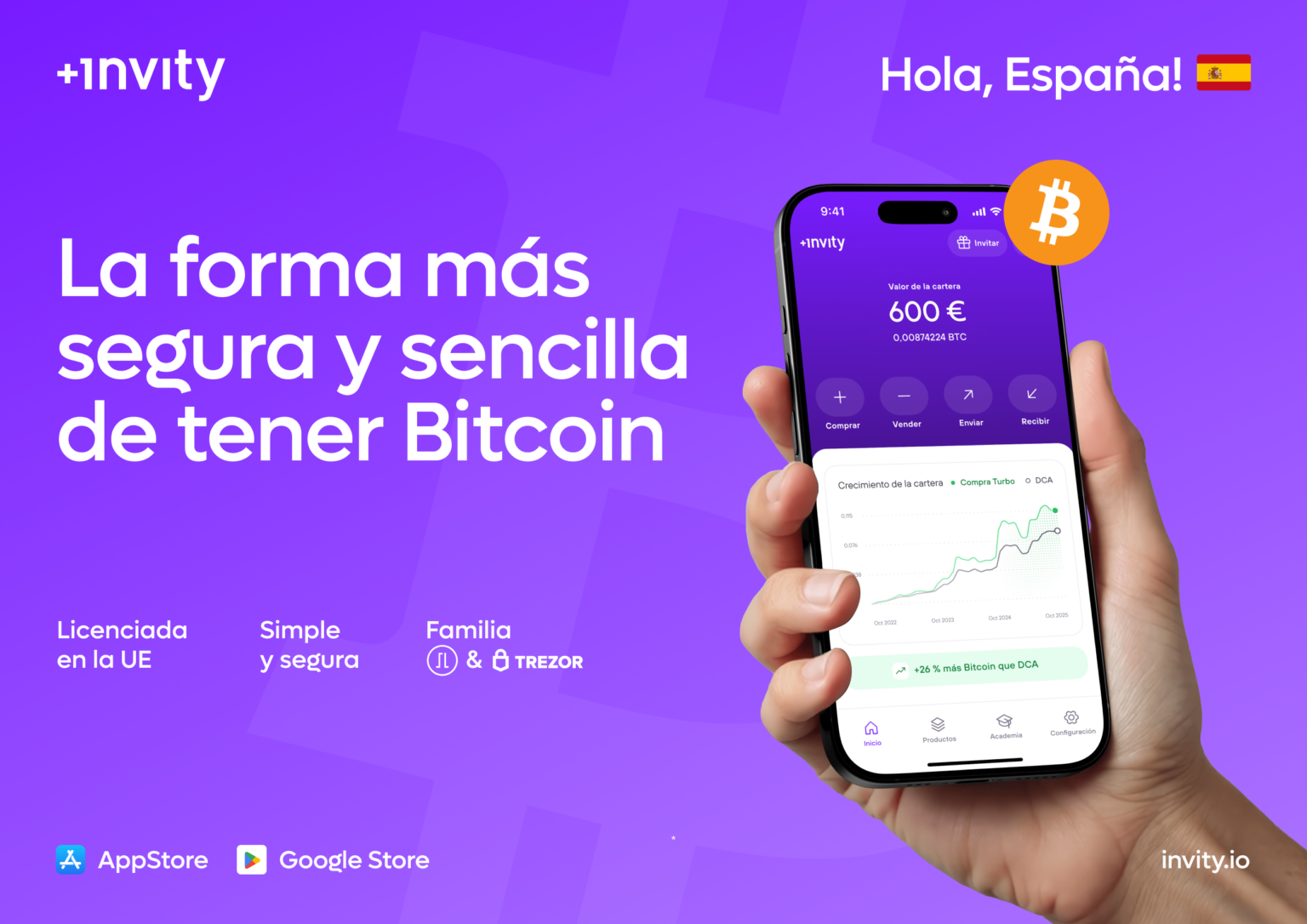 Invity Revoluciona el Mercado Español: Obtén Bitcoin de Forma Inteligente y Sencilla 1 Invity aterriza en España: una forma más inteligente y sencilla de tener Bitcoin