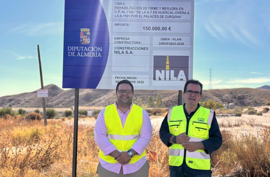 Mejoras en la Carretera de El Palacés en Zurgena por parte de la Diputación