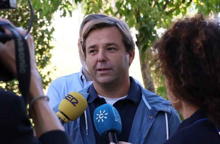 Antonio Repullo, en una atención a medios en Córdoba